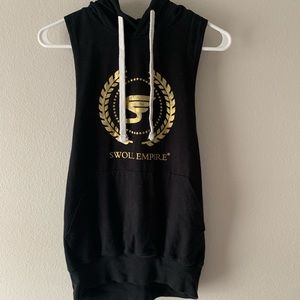 Swole Empire Women’s Small Muscle tank with hood
